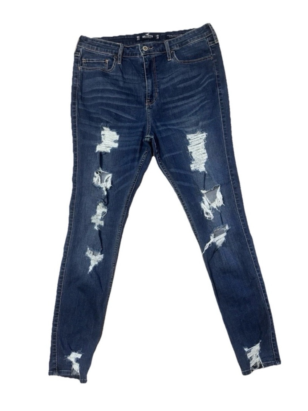 Hollister Ultra High Rise Super Skinny Jeans Size 15 Snatched Fit Y2K Aesthetic